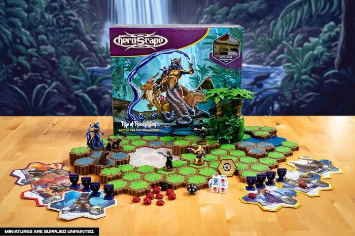 Heroscape Age of Annihilation – Battle for the Wellspring components