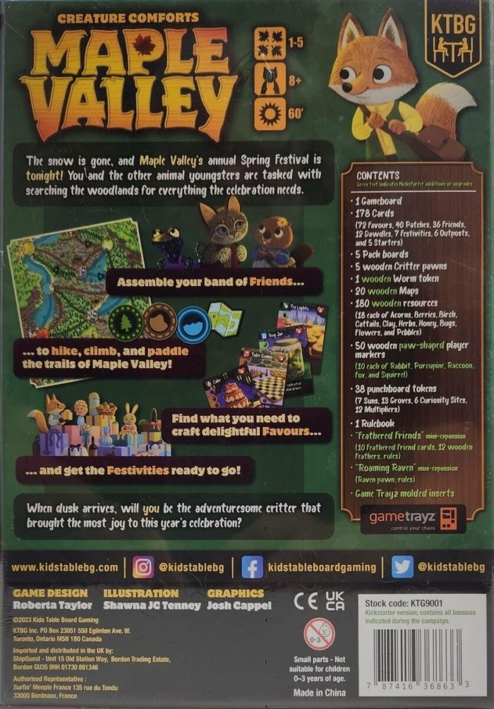 Maple Valley back cover