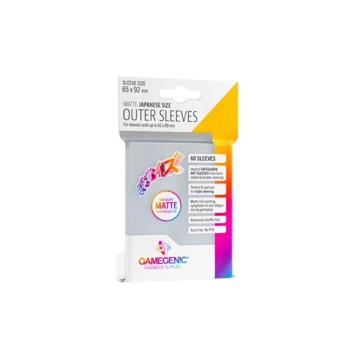 Sleeves Gamegenic - Japanese Size - Outer Sleeves (x60) - Matte (62 x 89)