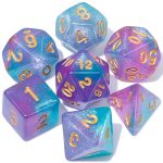 RPG Role Playing Game Dice Set - green Purple