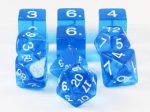 dnd dice transparent light blue