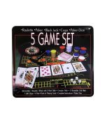 5 Game Set Poker Roulette Black Jack Poker Dice Craps