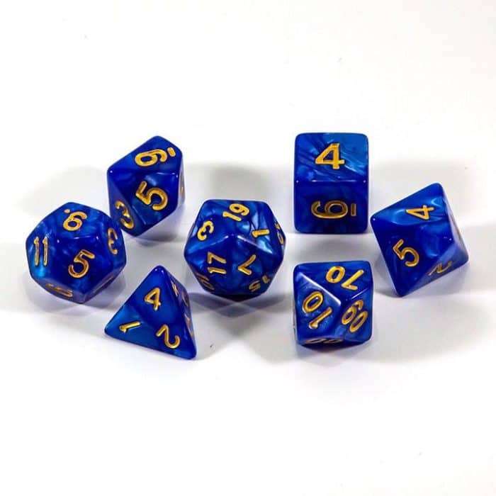 7-Piece Polyhedral Set: Blazing Sapphire