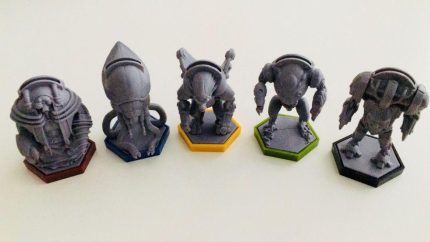 Anachrony Exosuit Commander Pack miniatures