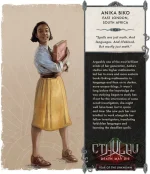 Cthulhu Death May Die – Season 4 Expansion investigator anika biko