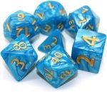 DND Dice Blue RPG Dice for Dungeons and Dragons D&D Pathfinder MTG Role Playing Dice