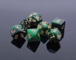 DND Dice Set Glitter Dice for Dungeon and Dragons D&D RPG Role Playing Games Green