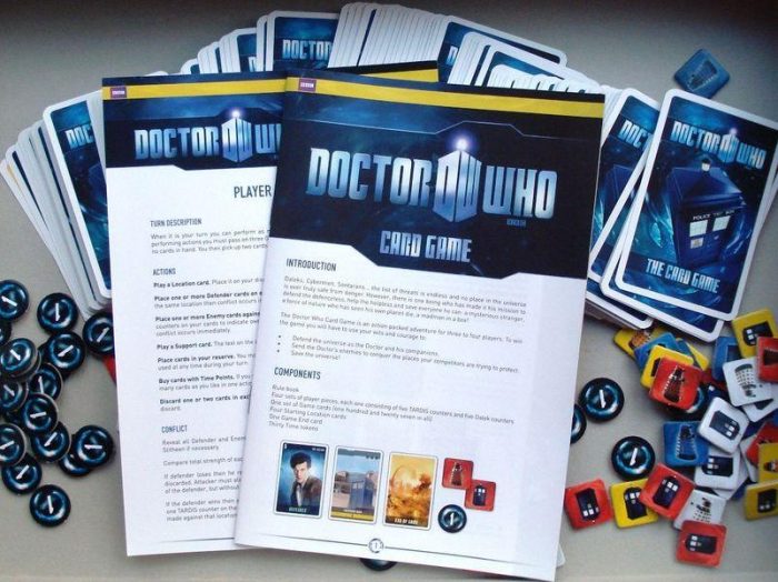 Doctor Who The Card Game components