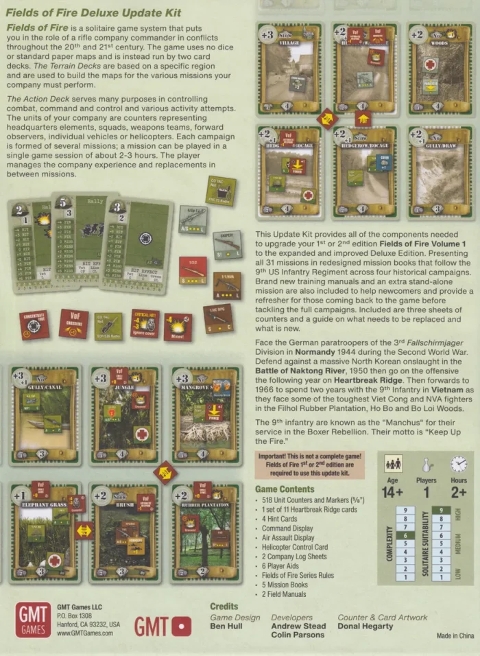 Fields of Fire Deluxe Edition back cover