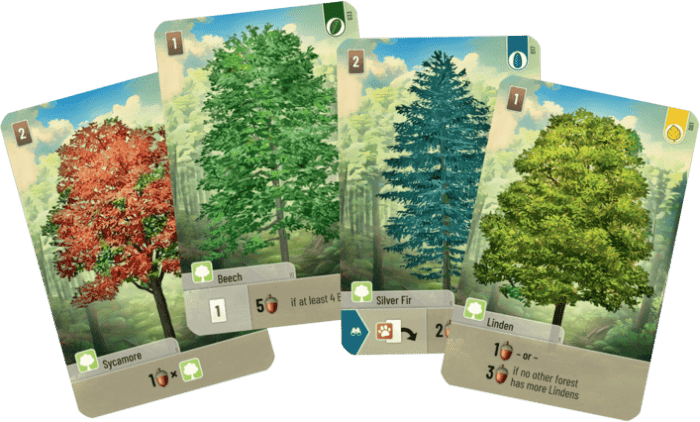 Forest Shuffle sample cards