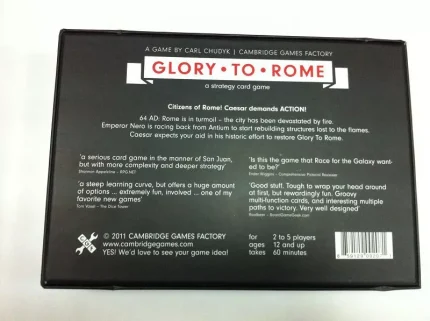 Glory to Rome black back cover