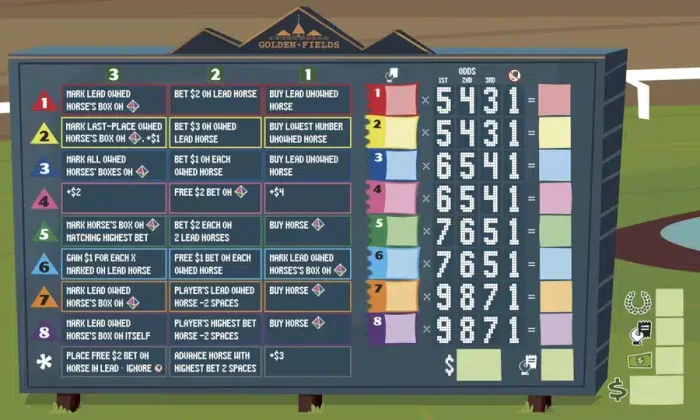 Long Shot The Dice Game solo board