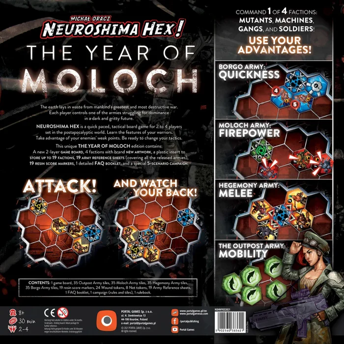 Neuroshima Hex – The Year of Moloch back cover