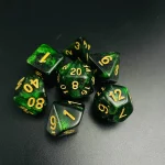 Polyhedral DND Dice Set Glitter Dice for Dungeon and Dragons D&D RPG Role Playing Games Green