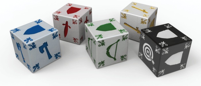 Robin Hood and the Merry Men dice