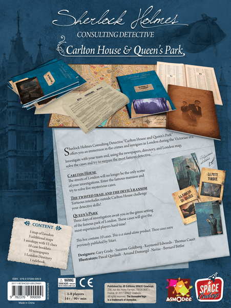 Sherlock Holmes Consulting Detective Carlton House & Queen's Park back cover