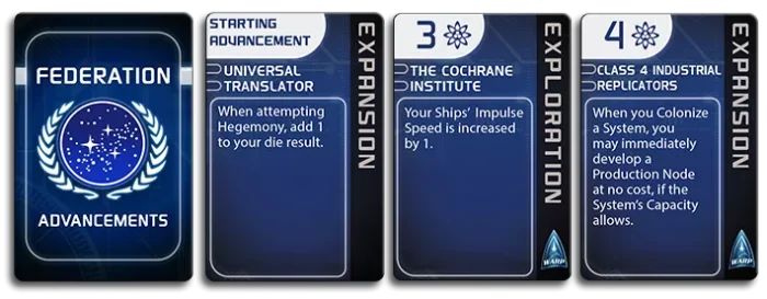 Star Trek Ascendancy federation advancements