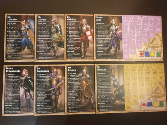 Tales of the Arthurian Knights player boards