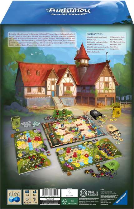 The Castles of Burgundy Special Edition back cover