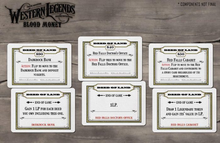 Western Legends Blood Money components