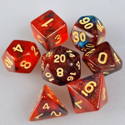 dnd dice red black dragon