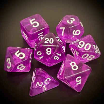 dnd dice transparent purple